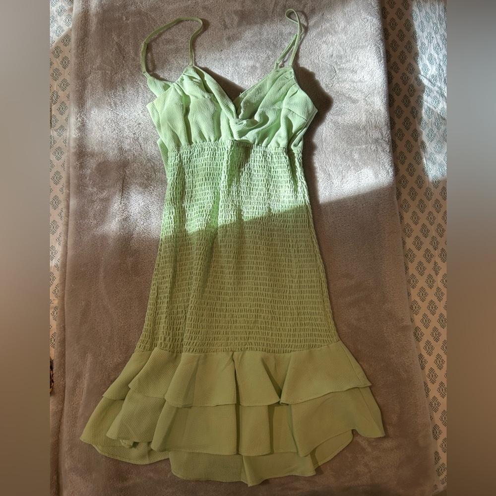 Sage Green Mini Dress